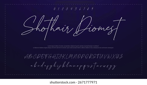 Signature Font Calligraphy Logotype Script Font Type Font lettering handwritten