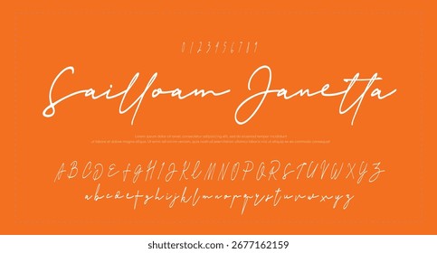 signature Font Calligraphy Logotype Script Brush Font Type Font lettering handwritten