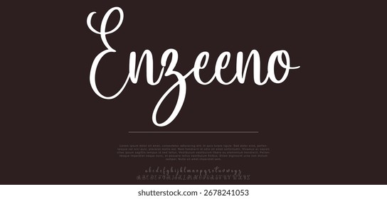 signature Font Calligraphy Logotype Script Brush Font Type Font lettering handwritten