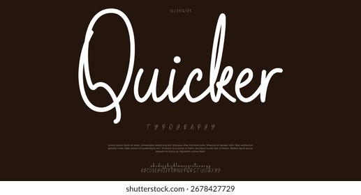 signature Font Calligraphy Logotype Script Brush Font Type Font lettering handwritten