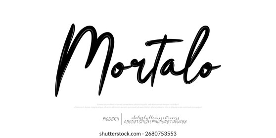 firma Caligrafía de fuentes Logotipo Script Pincel Tipo de fuente Letras de fuentes escritas a mano