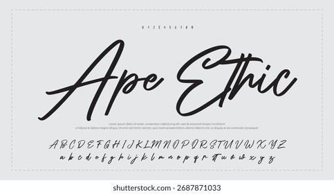 Signature Font Calligraphy Logotype Script Font Type Font lettering handwritten