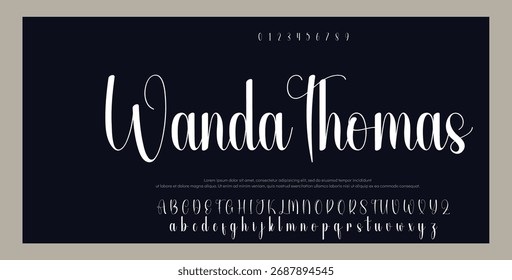 Signature Font Calligraphy Logotype Script Brush Font Type Font lettering handwritten