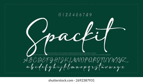 Fonte da Assinatura Caligrafia Logotipo Script Tipo de Fonte Letras de fonte manuscritas