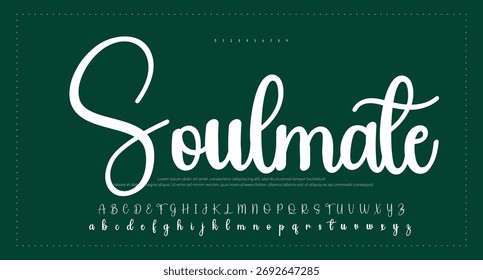 signature Font Calligraphy Logotype Script Brush Font Type Font lettering handwritten