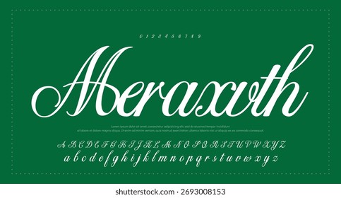 Fonte da Assinatura Caligrafia Logotipo Script Pincel Tipo Fonte Letras de fonte manuscritas