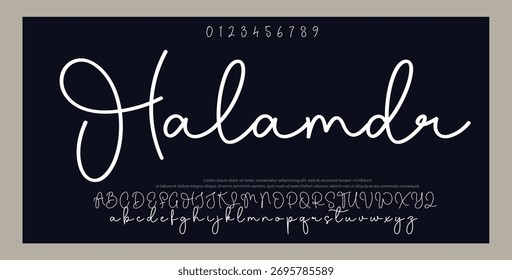 signature Font Calligraphy Logotype Script Brush Font Type Font lettering handwritten