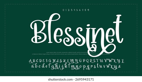 signature Font Calligraphy Logotype Script Brush Font Type Font lettering handwritten