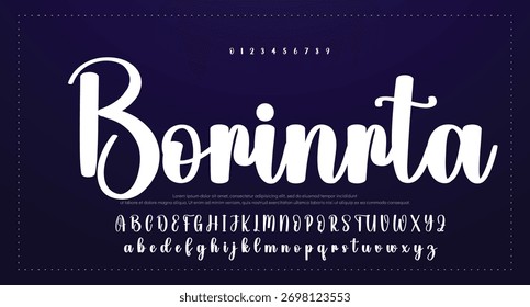 signature Font Calligraphy Logotype Script Brush Font Type Font lettering handwritten 