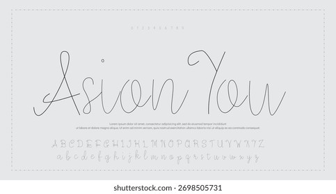 Signature Font Calligraphy Logotype Script Brush Font Type Font lettering handwritten