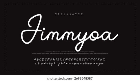 firma Caligrafía de fuentes Logotipo Script Pincel Tipo de fuente Letras de fuentes escritas a mano