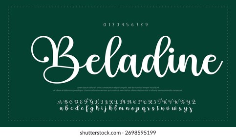 signature Font Calligraphy Logotype Script Brush Font Type Font lettering handwritten. vector illustration  