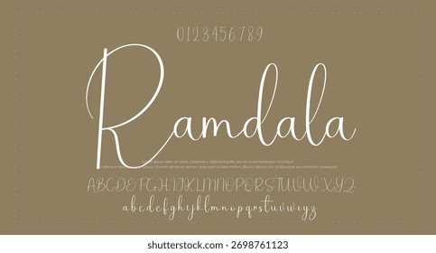 signature Font Calligraphy Logotype Script Brush Font Type Font lettering handwritten. vector illustration