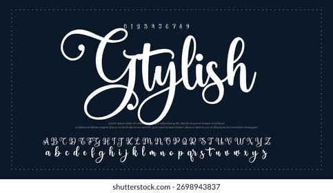 firma Caligrafía de fuentes Logotipo Script Pincel Tipo de fuente Letras de fuentes escritas a mano 