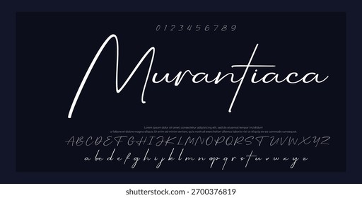 firma Caligrafía de fuentes Logotipo Script Pincel Tipo de fuente Letras de fuentes escritas a mano