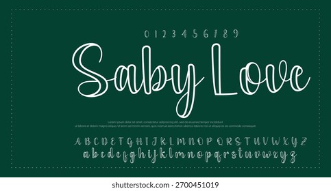 assinatura Fonte Caligrafia Tipo de Logotipo Script Pincel Tipo de Fonte Letras de fonte manuscritas