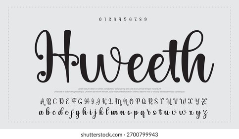 Signature Font Calligraphy Logotype Script Brush Font Type Font lettering handwritten