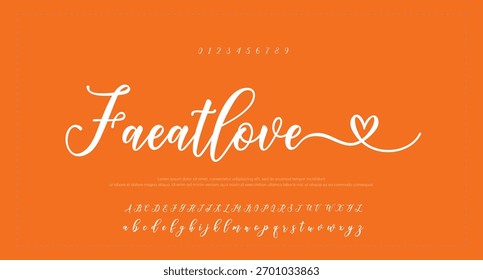 signature Font Calligraphy Logotype Script Brush Font Type Font lettering handwritten