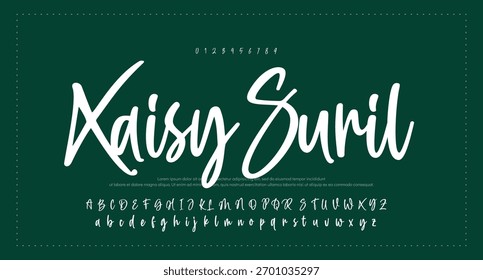 assinatura Fonte Caligrafia Tipo de Logotipo Script Pincel Tipo de Fonte Letras de fonte manuscritas