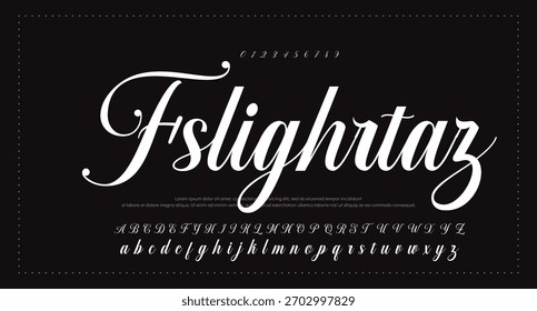 Signature Font Calligraphy Logotype Script Tipo de fuente Letras de fuentes escritas a mano