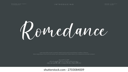 Signature Font Calligraphy Logotype Script Brush Tipo de fuente Letras de fuentes escritas a mano