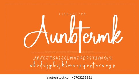 Signature Font Calligraphy Logotype Script Brush Tipo de fuente Letras de fuentes escritas a mano