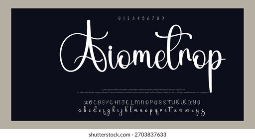 Signature Font Calligraphy Logotype Script Brush Tipo de fuente Letras de fuentes escritas a mano
