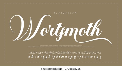 Signature Font Calligraphy Logotype Script Brush Tipo de fuente Letras de fuentes escritas a mano