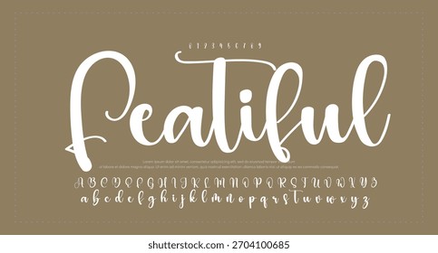 Signature Font Calligraphy Logotype Script Brush Tipo de fuente Letras de fuentes escritas a mano