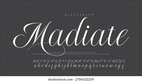 Signature Font Calligraphy Logotype Script Tipo de fuente Letras de fuentes escritas a mano