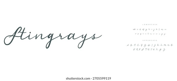 Signature Font Calligraphy Logotype Script Brush Tipo de fuente Letras de fuentes escritas a mano