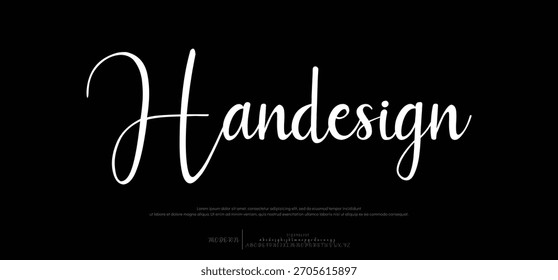 Signature Font Calligraphy Logotype Script Brush Tipo de fuente Letras de fuentes escritas a mano