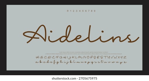 Signature Font Calligraphy Logotype Script Brush Tipo de fuente Letras de fuentes escritas a mano