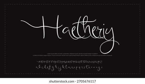 Signature Font Calligraphy Logotype Script Tipo de fuente Letras de fuentes escritas a mano
