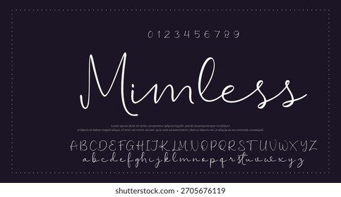 Signature Font Calligraphy Logotype Script Tipo de fuente Letras de fuentes escritas a mano