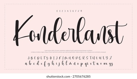firma Caligrafía de fuentes Logotipo Script Pincel Tipo de fuente Letras de fuentes escritas a mano