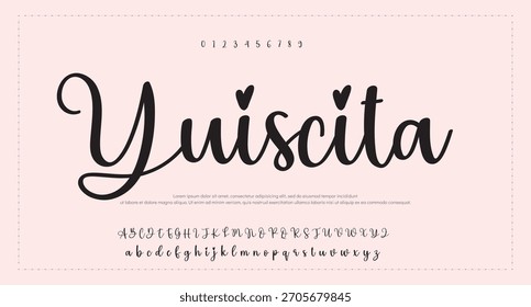 firma Caligrafía de fuentes Logotipo Script Pincel Tipo de fuente Letras de fuentes escritas a mano 