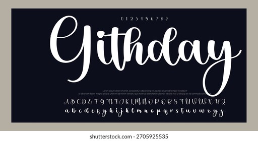 firma Caligrafía de fuentes Logotipo Script Pincel Tipo de fuente Letras de fuentes escritas a mano 