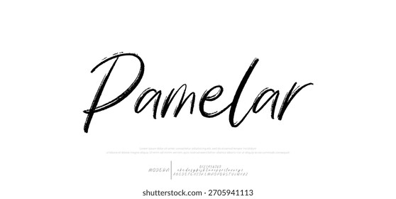 firma Caligrafía de fuentes Logotipo Script Pincel Tipo de fuente Letras de fuentes escritas a mano