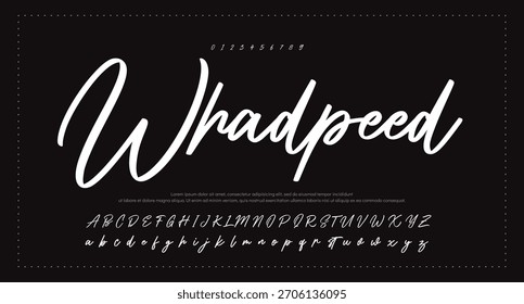 Signature Font Calligraphy Logotype Script Brush Tipo de fuente Letras de fuentes escritas a mano