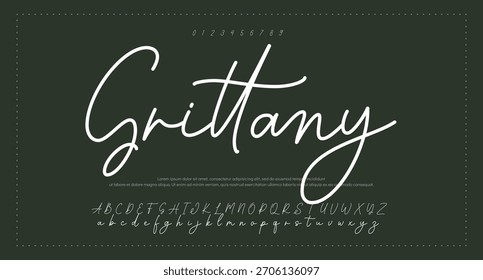 Signature Font Calligraphy Logotype Script Brush Tipo de fuente Letras de fuentes escritas a mano