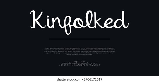 Signature Font Calligraphy Logotype Script Brush Tipo de fuente Letras de fuentes escritas a mano