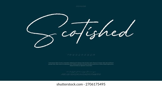 Signature Font Calligraphy Logotype Script Brush Tipo de fuente Letras de fuentes escritas a mano