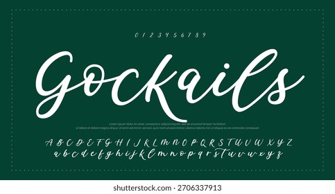 firma Caligrafía de fuentes Logotipo Script Pincel Tipo de fuente Letras de fuentes escritas a mano