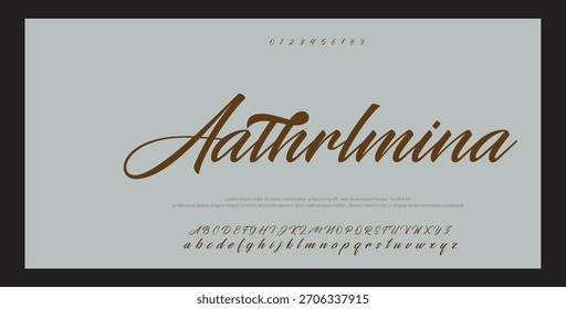 firma Caligrafía de fuentes Logotipo Script Pincel Tipo de fuente Letras de fuentes escritas a mano
