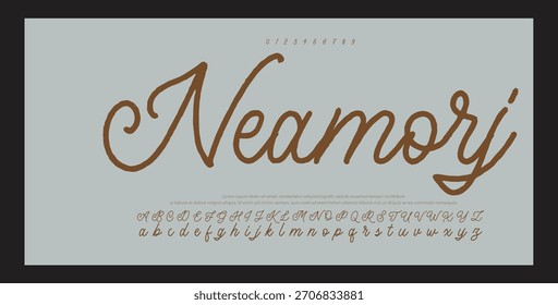 firma Caligrafía de fuentes Logotipo Script Pincel Tipo de fuente Letras de fuentes escritas a mano 