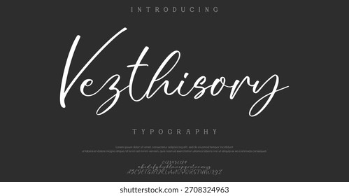Signature Font Calligraphy Logotype Script Brush Tipo de fuente Letras de fuentes escritas a mano