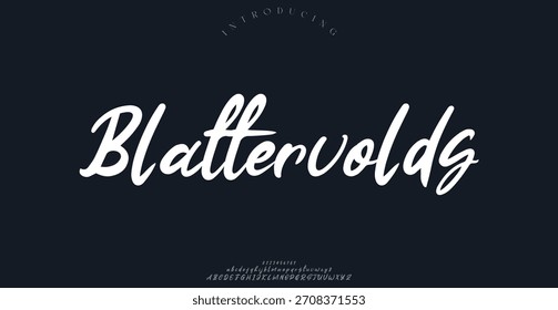 Signature Font Calligraphy Logotype Script Brush Tipo de fuente Letras de fuentes escritas a mano