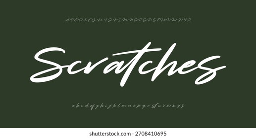 Signature Font Calligraphy Logotype Script Brush Tipo de fuente Letras de fuentes escritas a mano