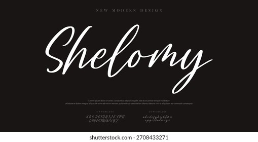 Signature Font Calligraphy Logotype Script Brush Tipo de fuente Letras de fuentes escritas a mano